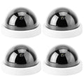 4-Pack Dummy Security Camera with LED Light (White)